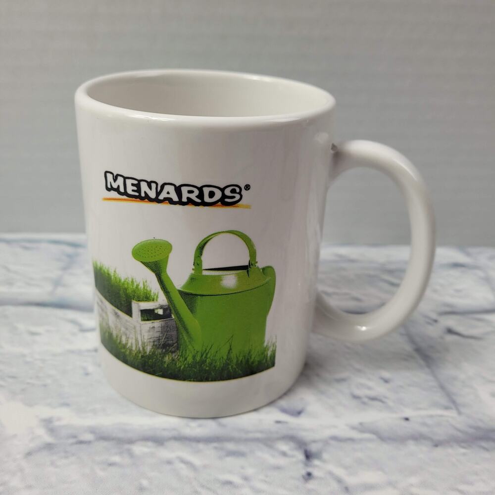NWT Menards Watering Can Gardening Stoneware Mug 11 ounce